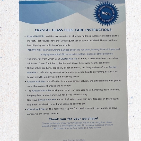 ✨Genuine Czech Natural Crystal Foot File✨ - Picture 2 of 2